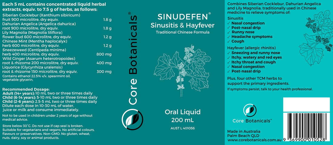 SINUDEFEN Sinusitis & Hayfever Medicine 200mL