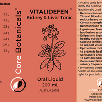 VITALIDEFEN Kidney & Liver Tonic 200mL